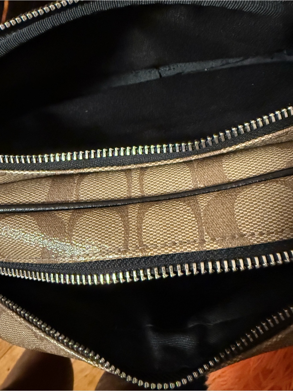 Coach Brown Signature Canvas Crossbody with Black Leather Trim - Picture 7 of 7
